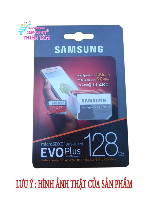 Thẻ Nhớ Samsung 128GB evo U3 100mb/s 90mb/1s full HD .2K. 4K