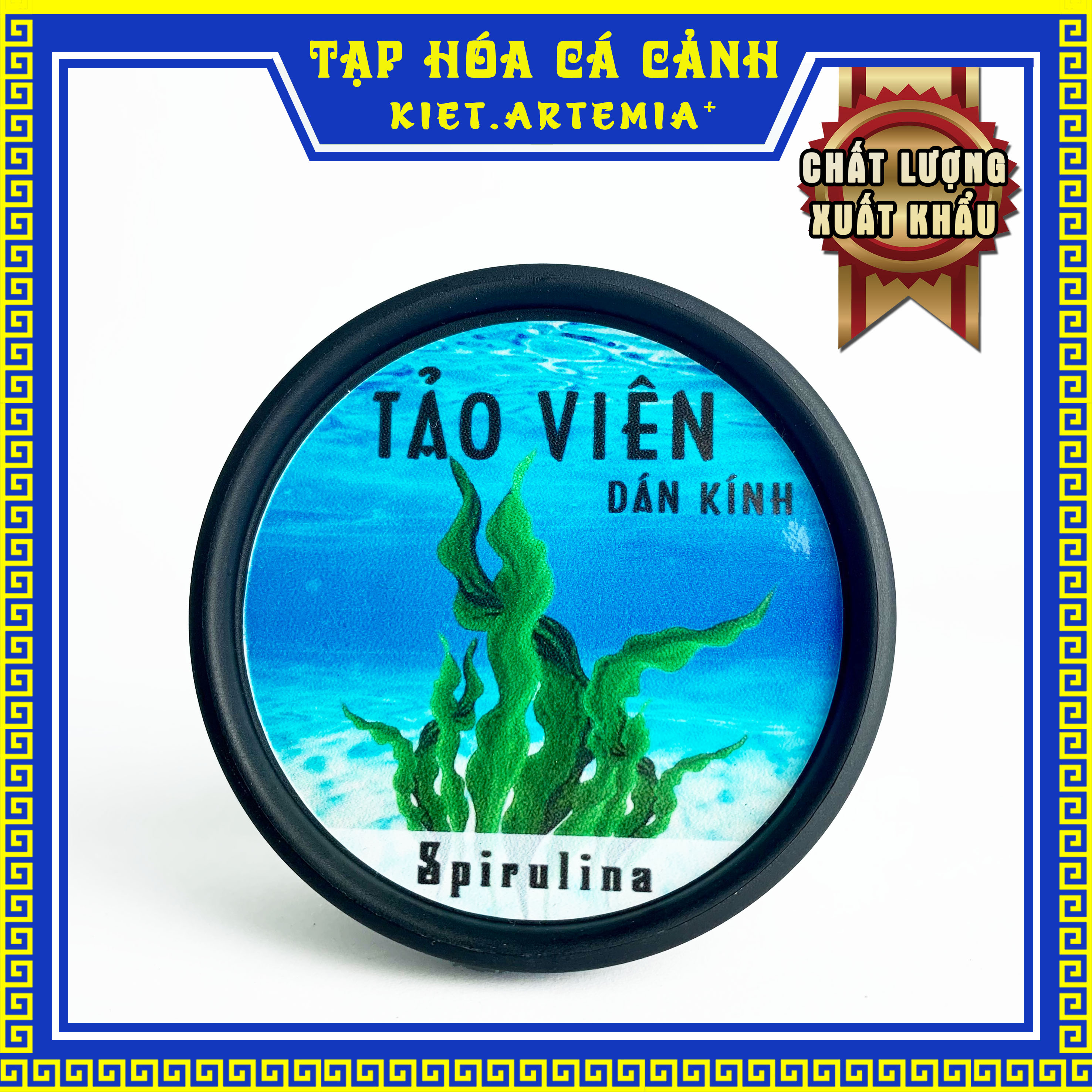 Tảo Viên Nhật Dán Kính Hộp 100 viên, thức ăn dành cho cá guppy,betta, tép cảnh...