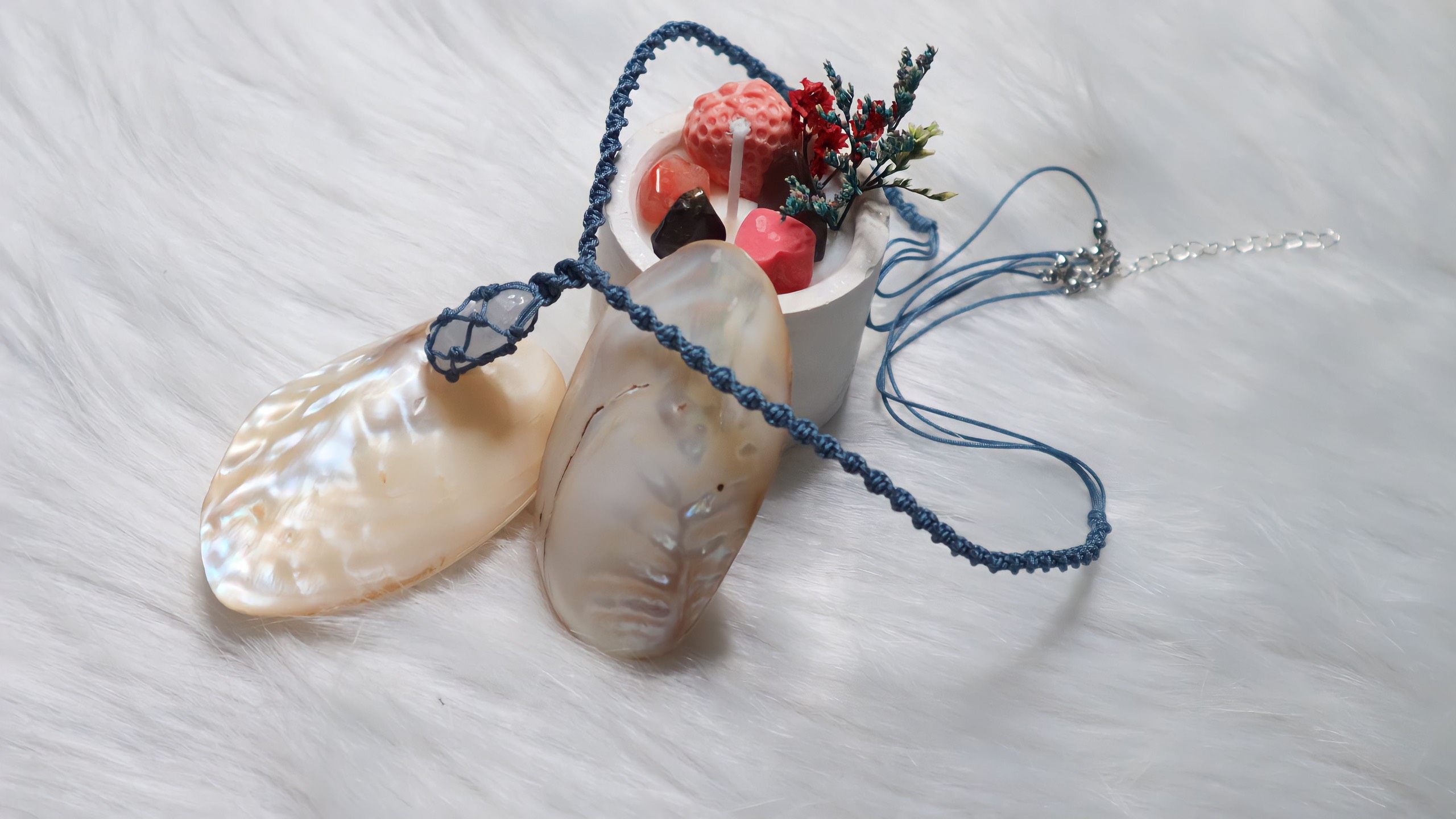 Necklace clear quartz
