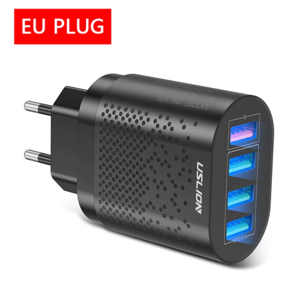 Củ sạc siêu nhanh uslion hỗ trợ sạc nhanh qc 3.0 - 4 cổng usb