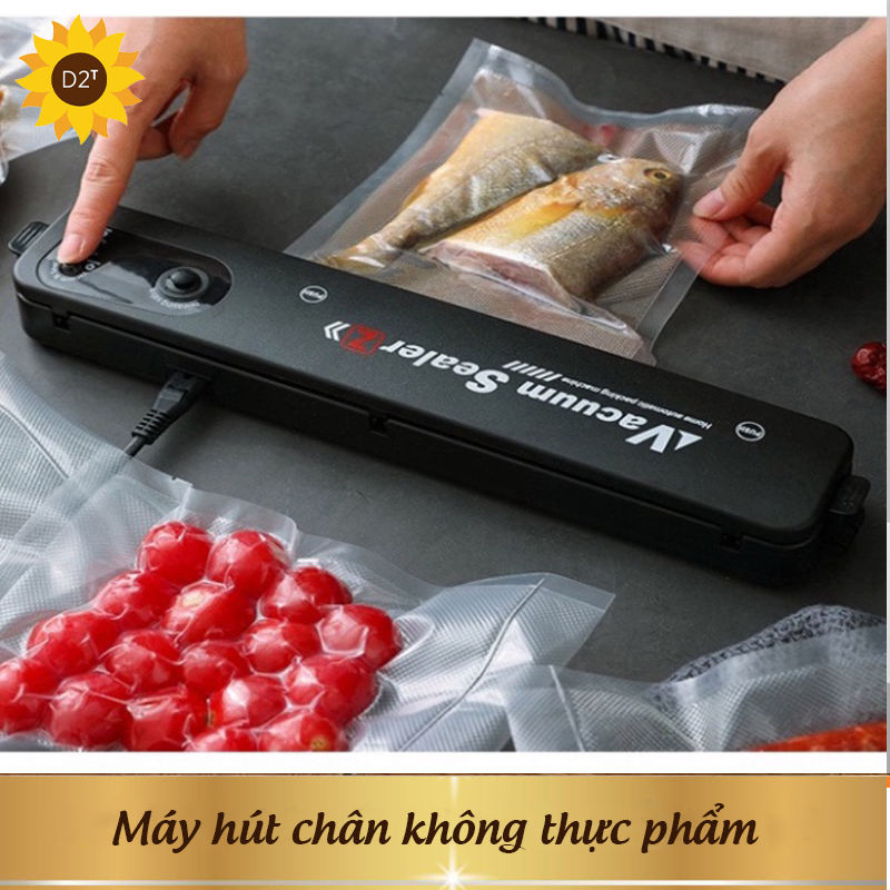 Máy hút chân không thực phẩm Vacuum Sealer- hút không khí triệt để để bảo quản thực phẩm