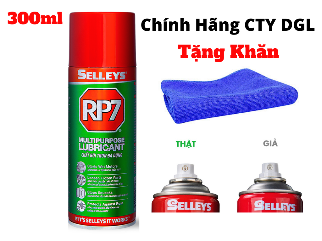 [HCM]Xịt Chống Rỉ Sét Ăn Mòn RP7 Hàng Chính Hãng Cty DGL 300g Tặng Khăn