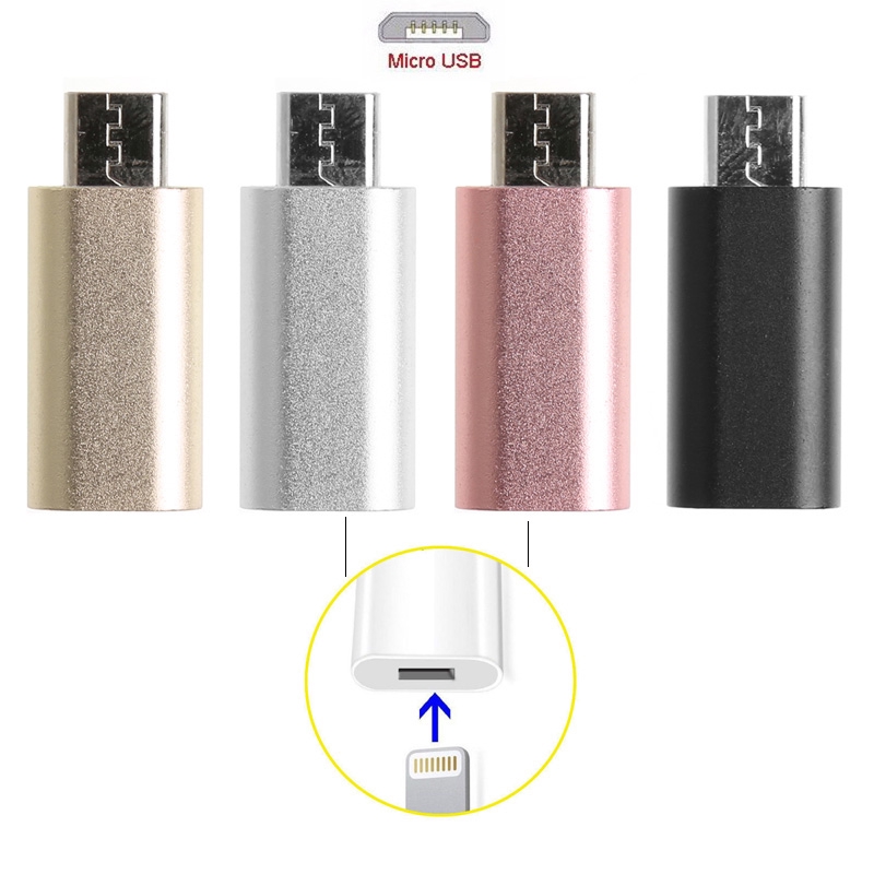8 Pin Lightning Female to Micro Usb Male Adapter For Android Phones