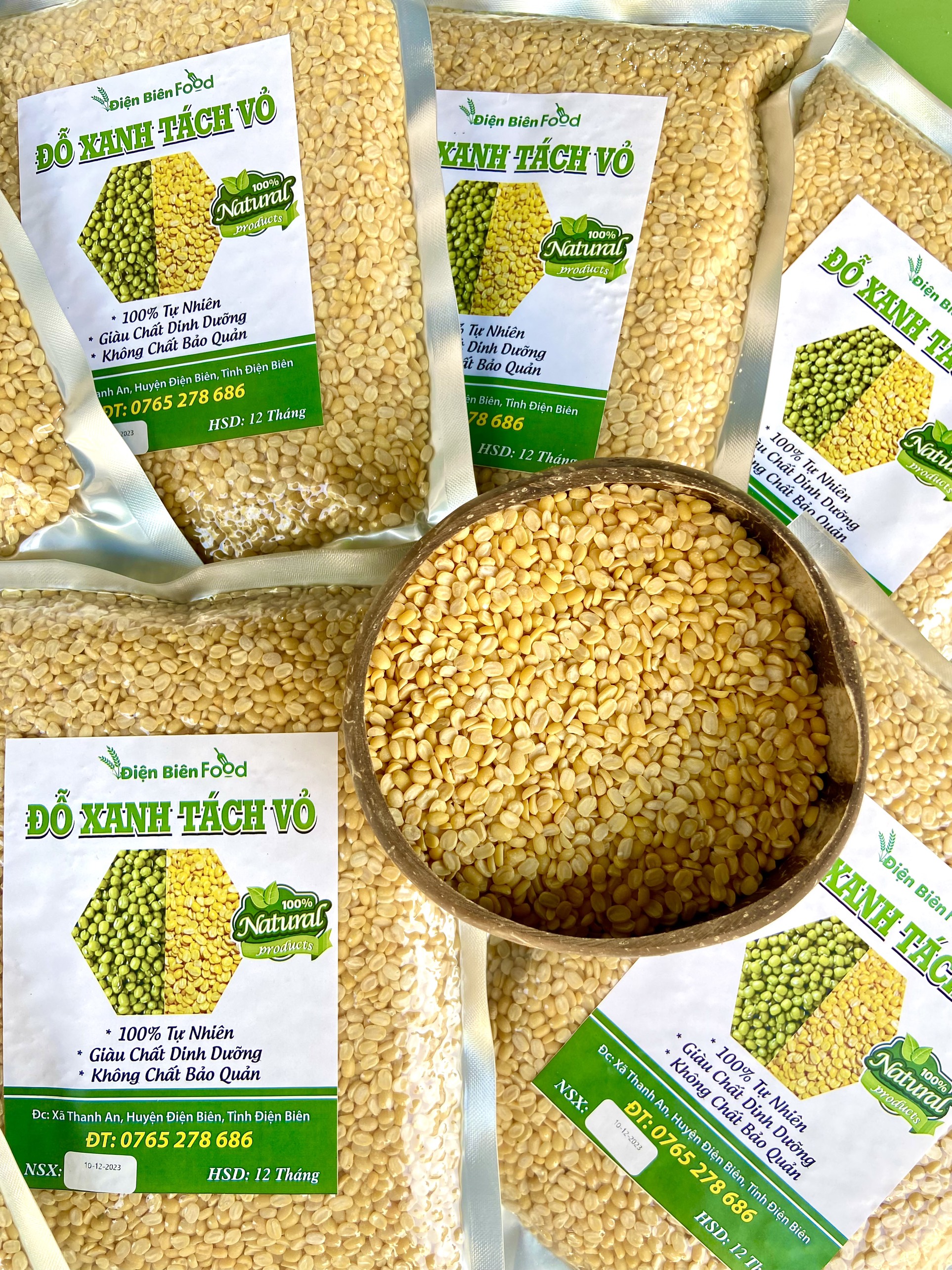 đậu xanh ( đỗ xanh ) tách vỏ