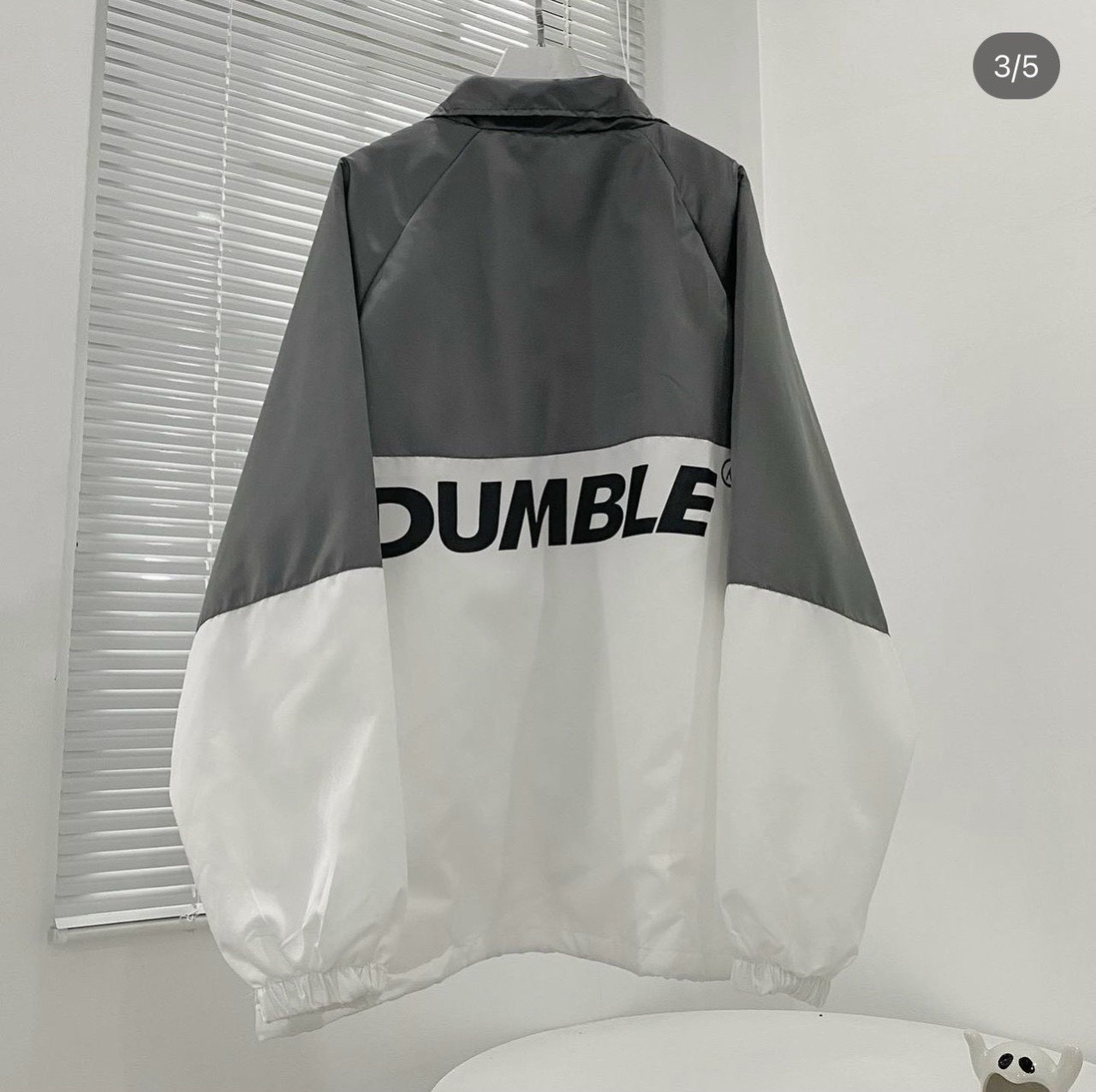 ÁO KHOÁC DÙ NAM NỮ DUMBLE LOGO IN 2 LỚP CỔ TRỤ PHỐI HAI MÀU ĐỘC ĐÁO UNSIEX - TP83