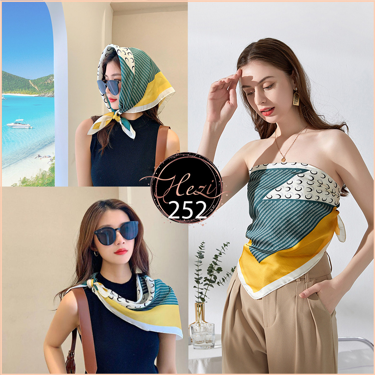 Shawl collar female silk scarf silk square 70 cm