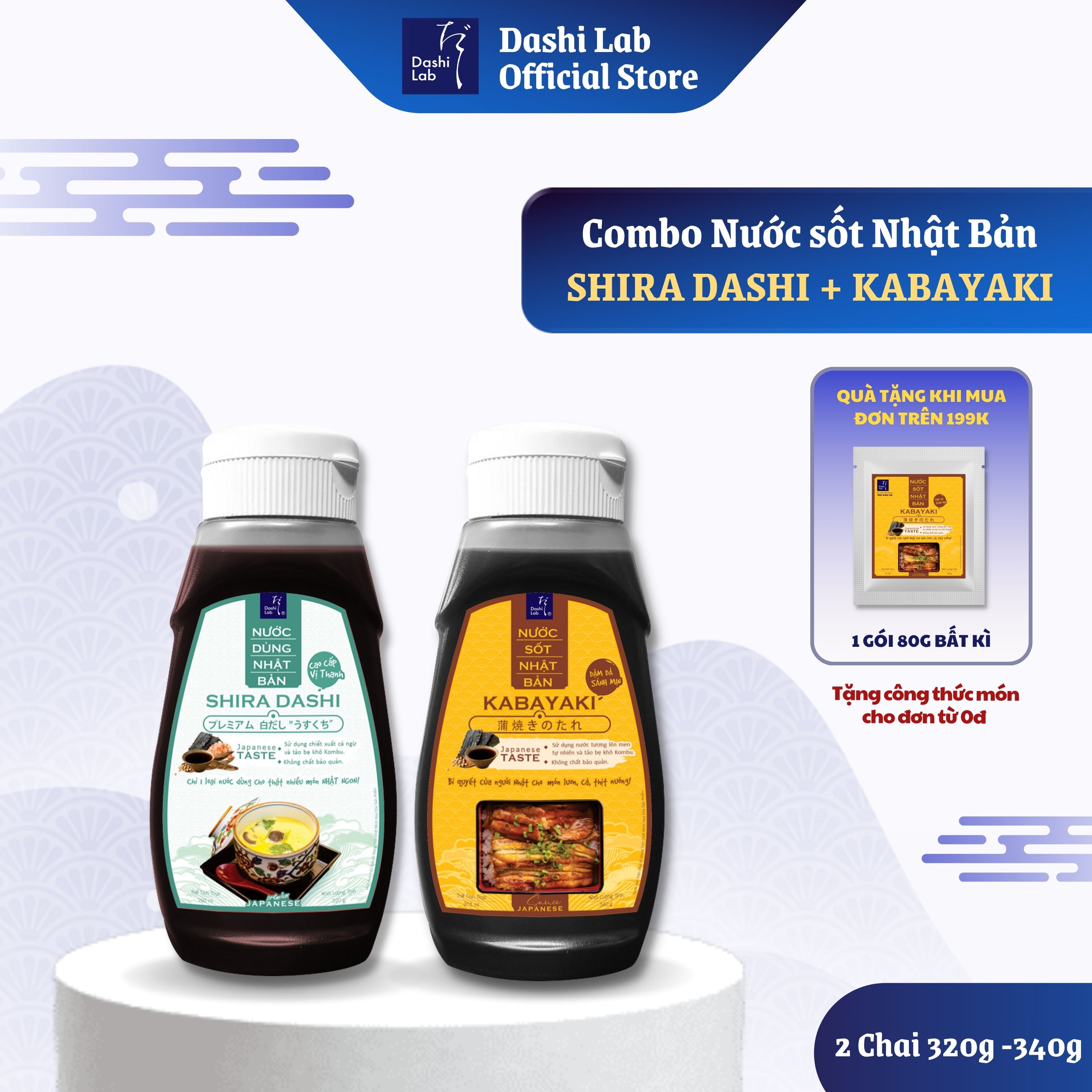 [HCM]Combo Gia đình hạnh phúc 2 chai (1 chai Shira Dashi 320g 1 chai Kabayaki 340g)