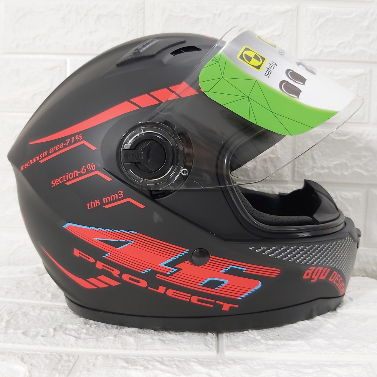 mũ bảo hiểm fullface chibhs hãng agu A38 TEM 46