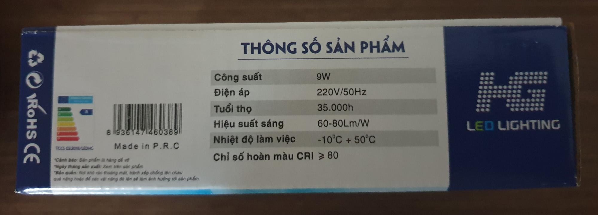 Đèn led âm trần 9w viền bạc ánh sáng trắng