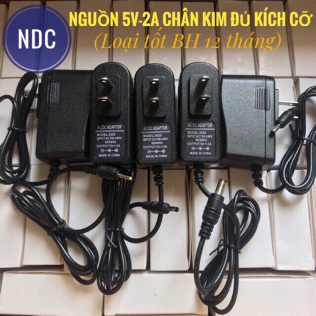 Nguồn 5V-2A 2.5mm 3.5mm 4.0mm 5.5mm (Loại 1) TVBox, Camera IP, Máy Chấm Công, Máy Tính Bảng