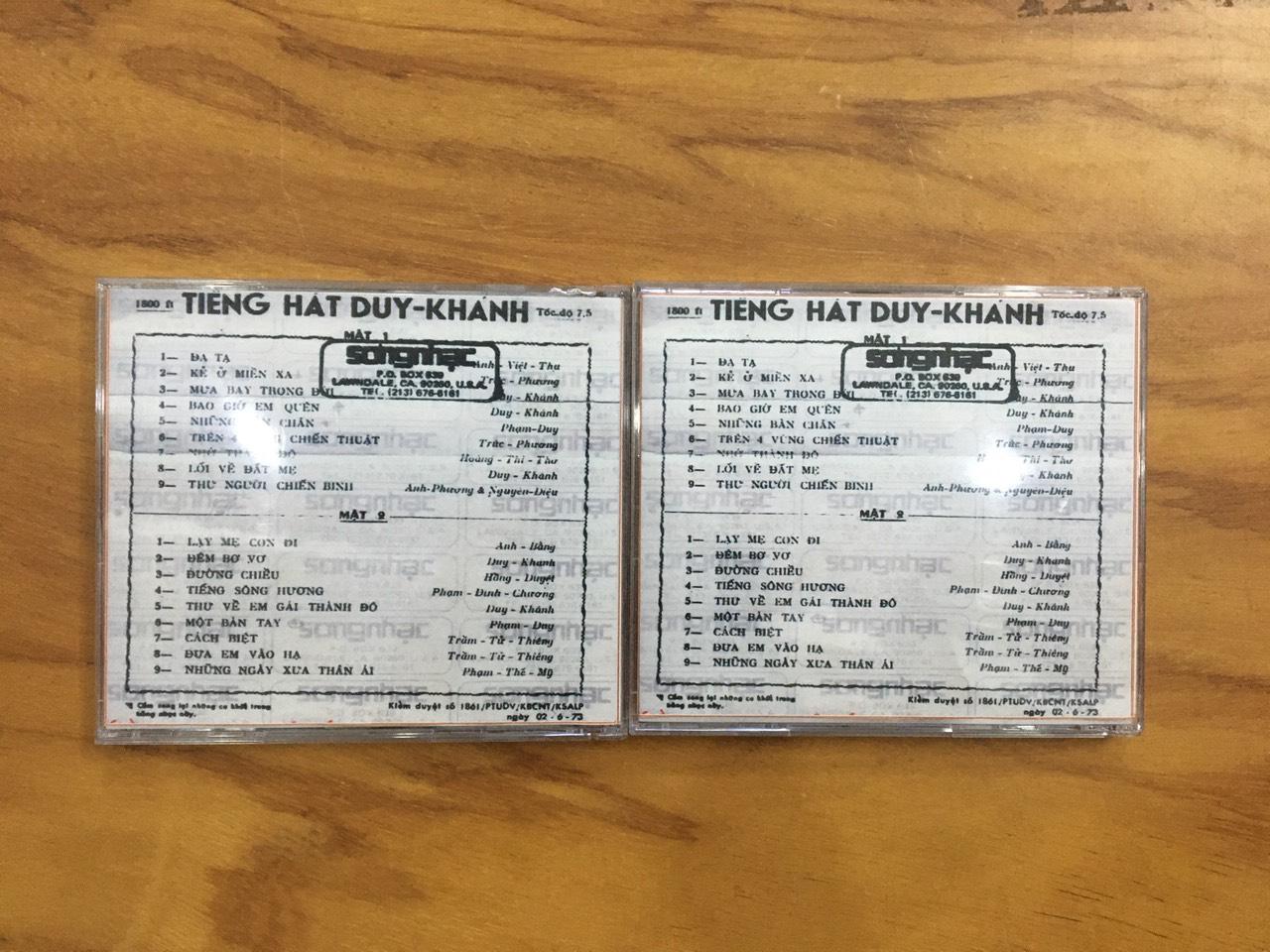 [MDCD] 2 Đĩa CD Tiếng hát Duy Khánh Nhạc 1975