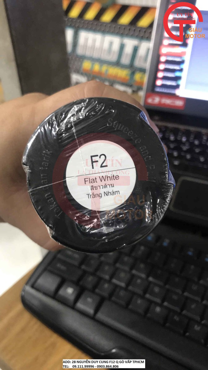 CHAI SƠN XỊT SAMURAI F2 MÀU TRẮNG MỜ FLAT WHITE