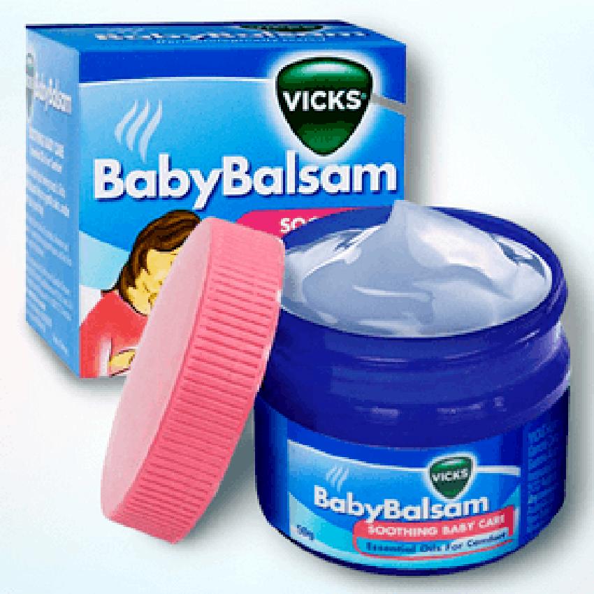 hcmdầu bôi ấm ngực giảm ho cho bé vicks baby balsam 50g 3