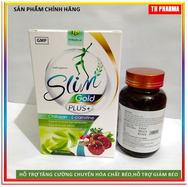 Viên uống giảm cân , Giảm Béo  SLIM Gold Plus - Thành phần thảo dược - giúp giảm béo hiệu quả - Hộp 30 viên chuẩn GMP nhập khẩu
