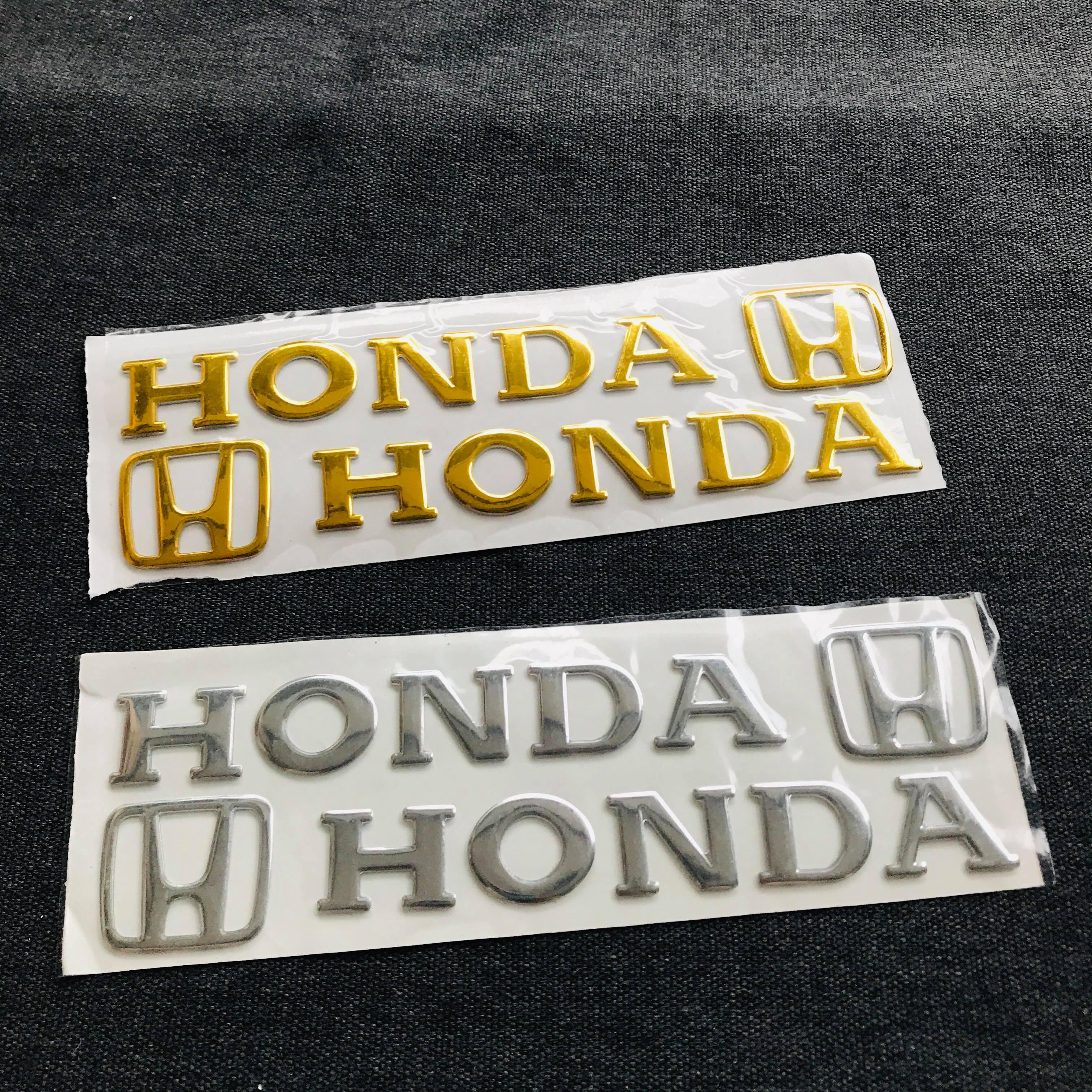 Bộ tem dán nổi chữ HONDA SIÊU CHẮC MÀU BẠC(CHỮ+LOGO).