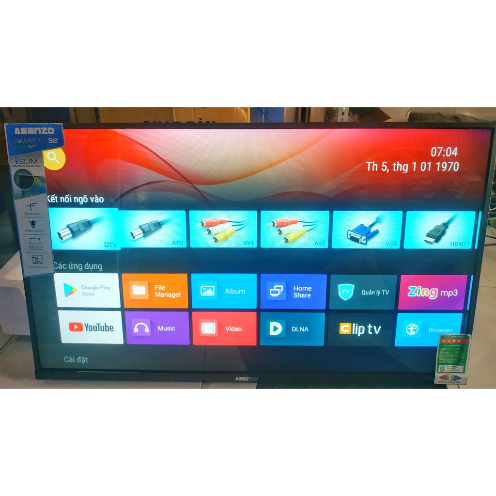 [HCM]Tivi Smart Asanzo 32" (Android 8.0 + Viền Mỏng) - 32SL500