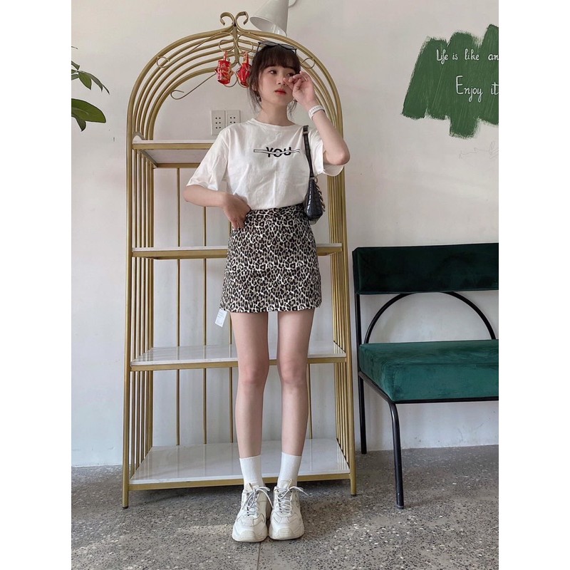 🔥Freeship🔥Set váy YOU + chân váy da beo