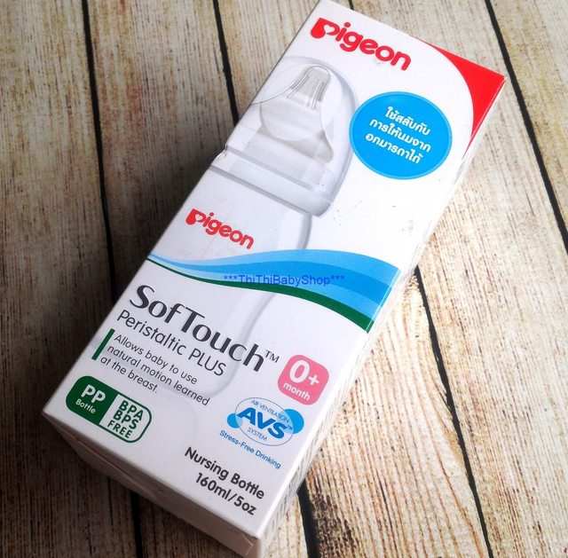 Bình sữa Pigeon SofTouch nhập khẩu cổ rộng 160ml/240ml