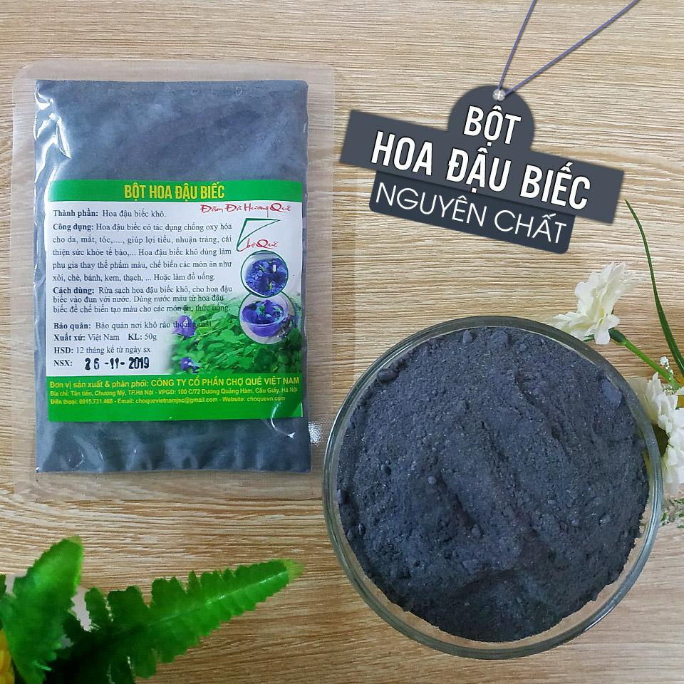 2 Gói Bột Hoa Đậu Biếc 100g Chợ Quê