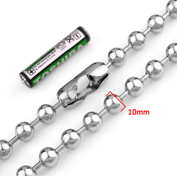 Dây chuyền nam kiểu dây Bi bằng Inox không đen, không rỉ, nam tính cực ngầu, to 10ly