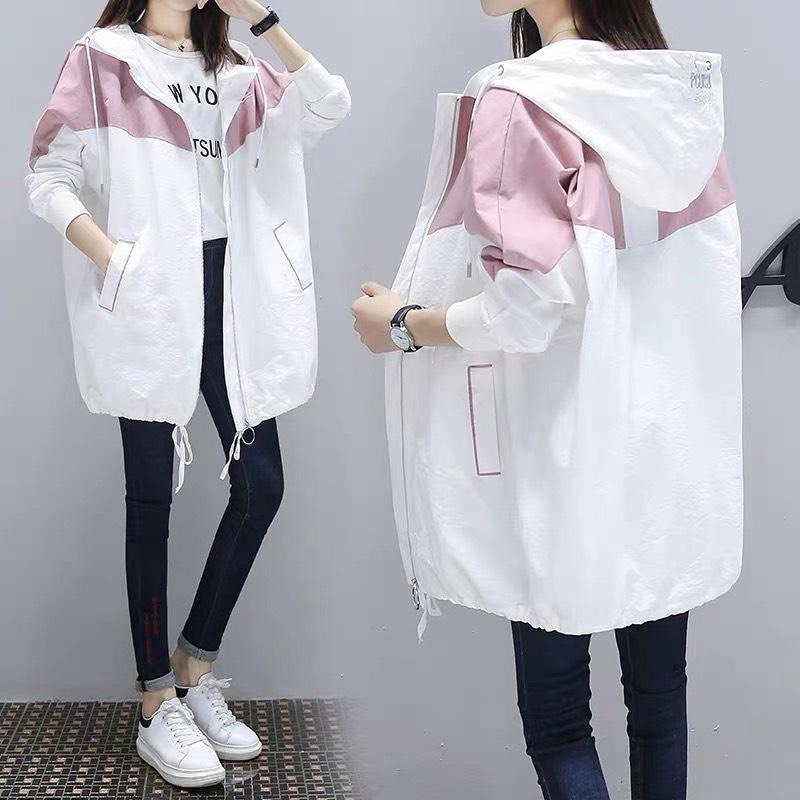 Áo khoác dù nữ form dài xinh xắn kiểu sáng tươi sáng trẻ trung rất được yêu chuộng 2020 AB0006
