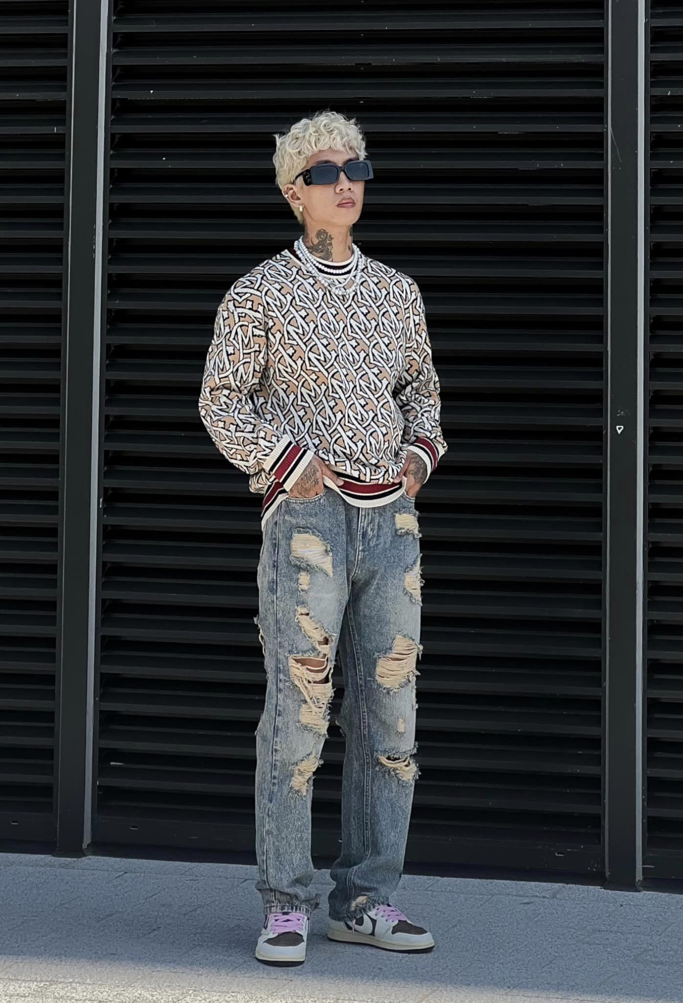 Áo len nam MIKENCO Monogram Knitwear S23