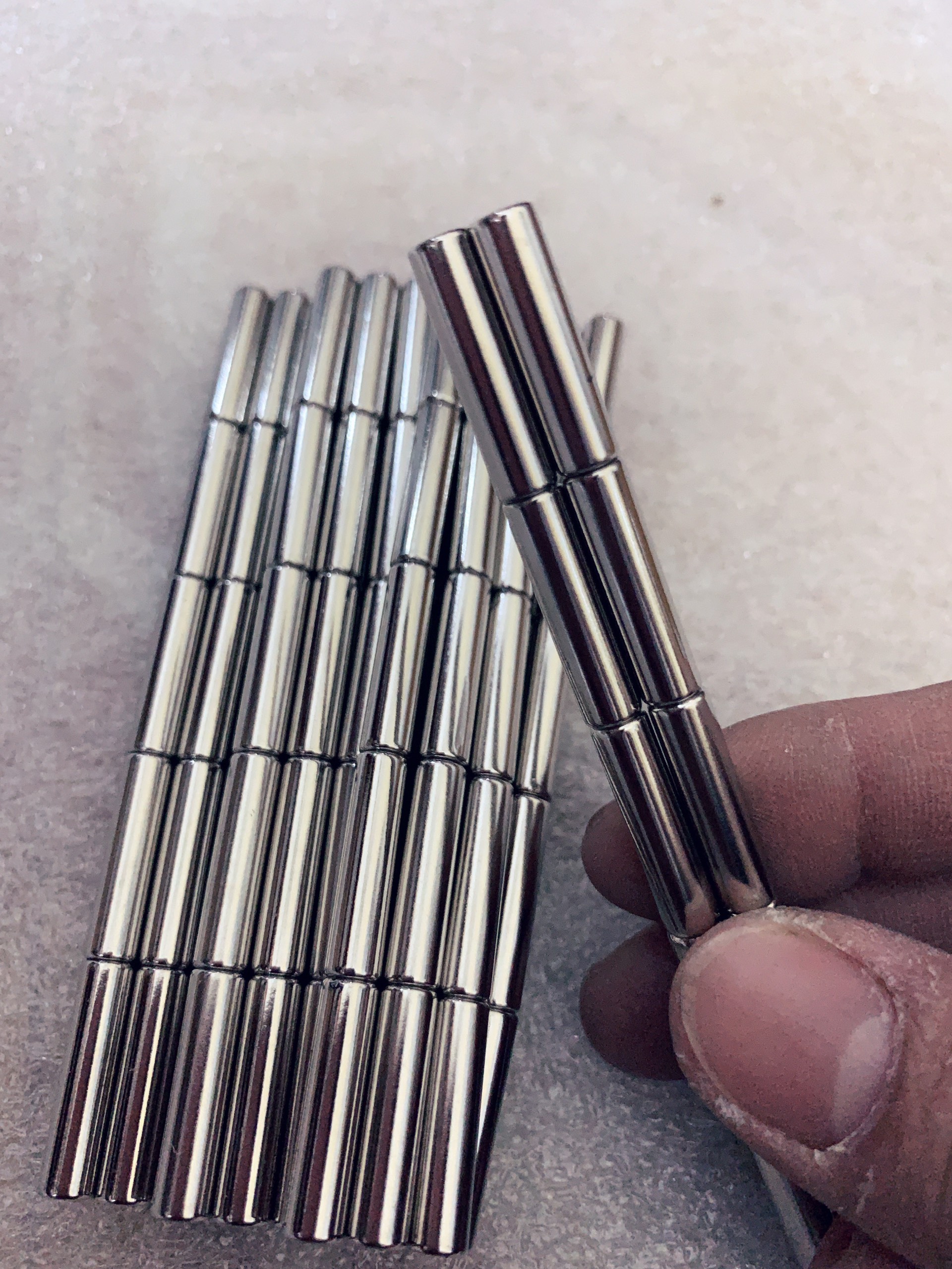 (HÌNH TRỤ) 10 viên nam châm đất hiếm kích thước 5x20mm N50
