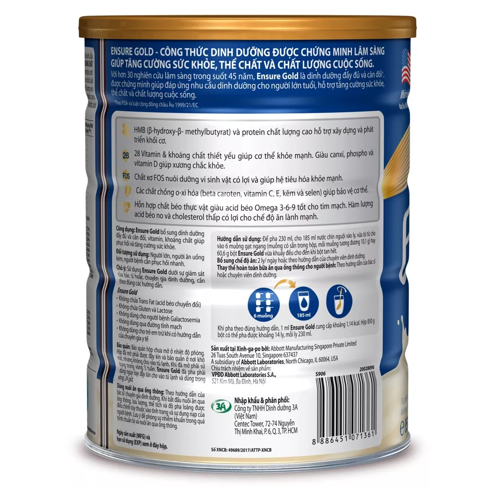 Sữa Bột Ensure Gold Hương Vani 400g