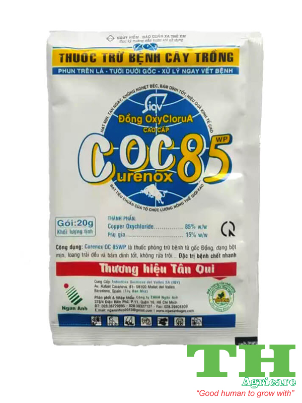 Phòng trừ bệnh nấm, thán thư, đốm lá - diệt khẩu gốc đồng coc 85 wp | th-agricare việt nam
