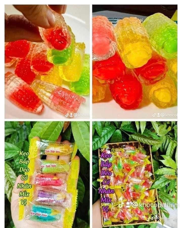 500GR KẸO DẺO BẮP (NGÔ ) NHÂN TAN CHẢY MIX VI