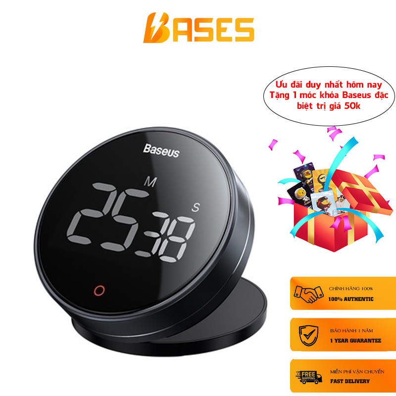 Đồng hộ hẹn giờ đếm ngược Baseus Heyo Rotation LED Countdown Timer