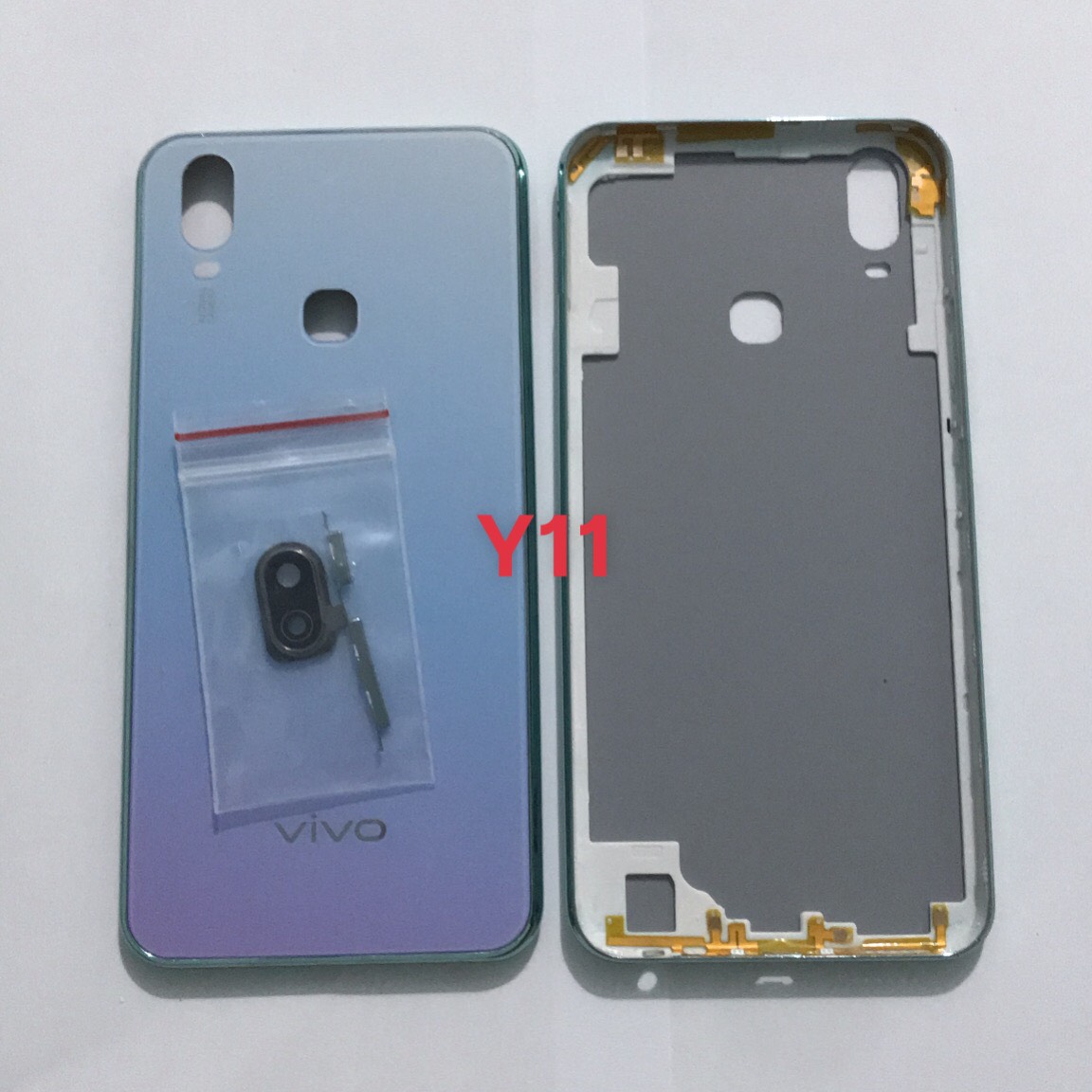 Nắp lưng vivo Y11 zin (kèm phím và cụm kính camera)