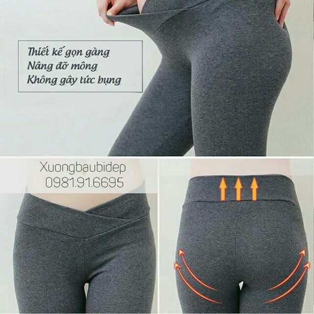 Quần Bầu Legging Chất Zip Đẹp-89K