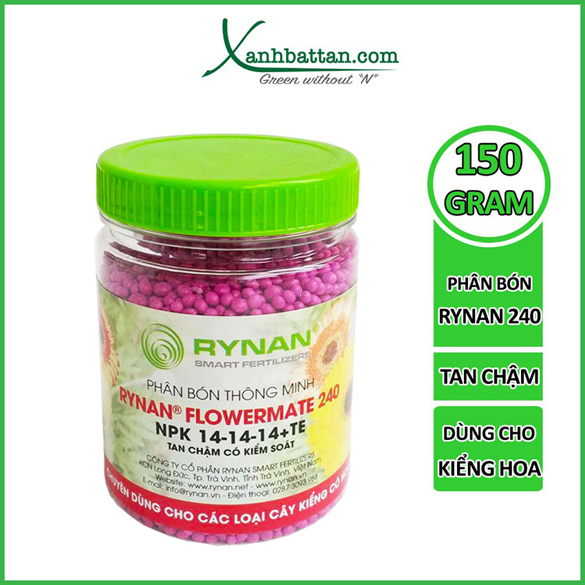 Phân Tan Chậm Cho Lan Rynan Flowermate 240 Dạng Thông Minh