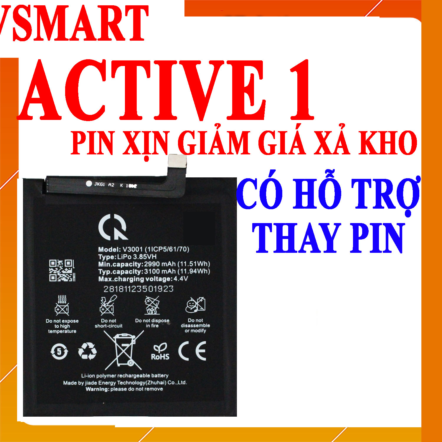 Pin Scud cho Vsmart Active 1 Plus/Active 1/Active 3/Aris/Aris Pro