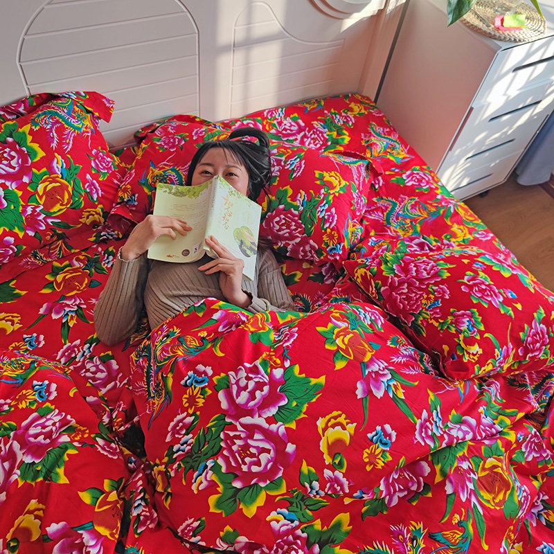 Vải chăn con công đơn trang trí chất thun lạnh khổ 1,6m Thảm nền chụp hình đỏ trang trí tết rèm cửa may quần áo khổ 1m6 – NỈ STORE