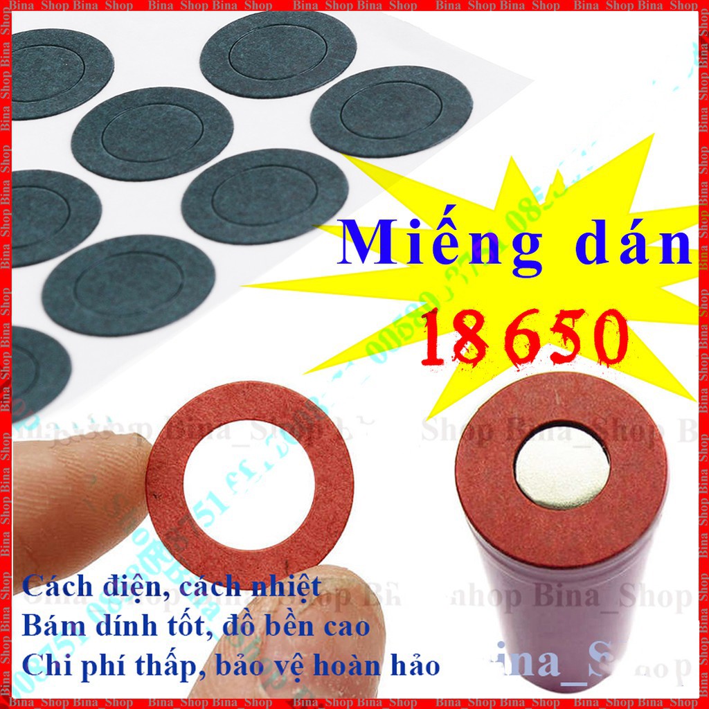 20 miếng dán đầu pin 18650