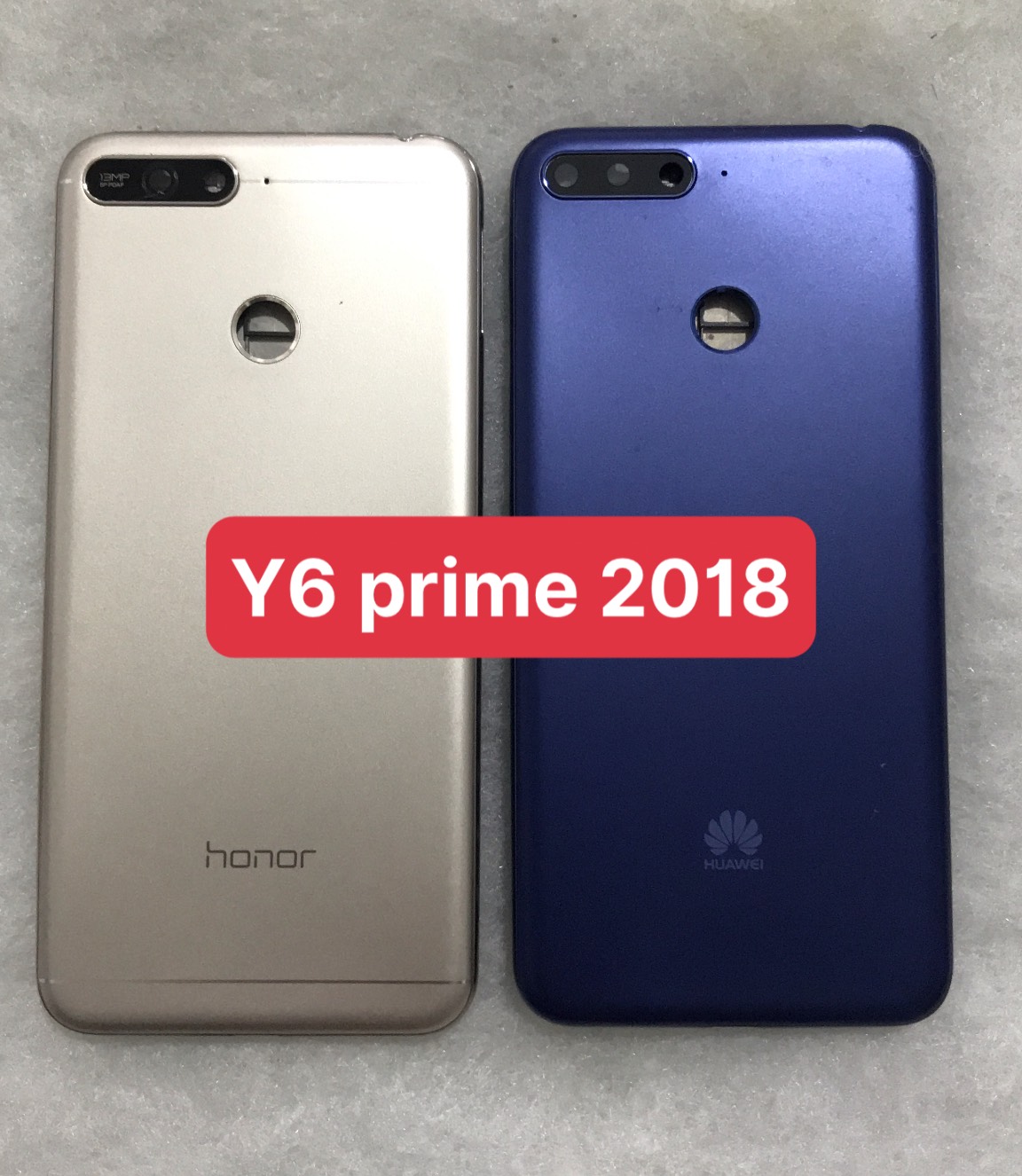 Bộ vỏ +sườn Huawei Y6 prime 2018 (gồm lưng, sườn,nút bấm,kính camera)