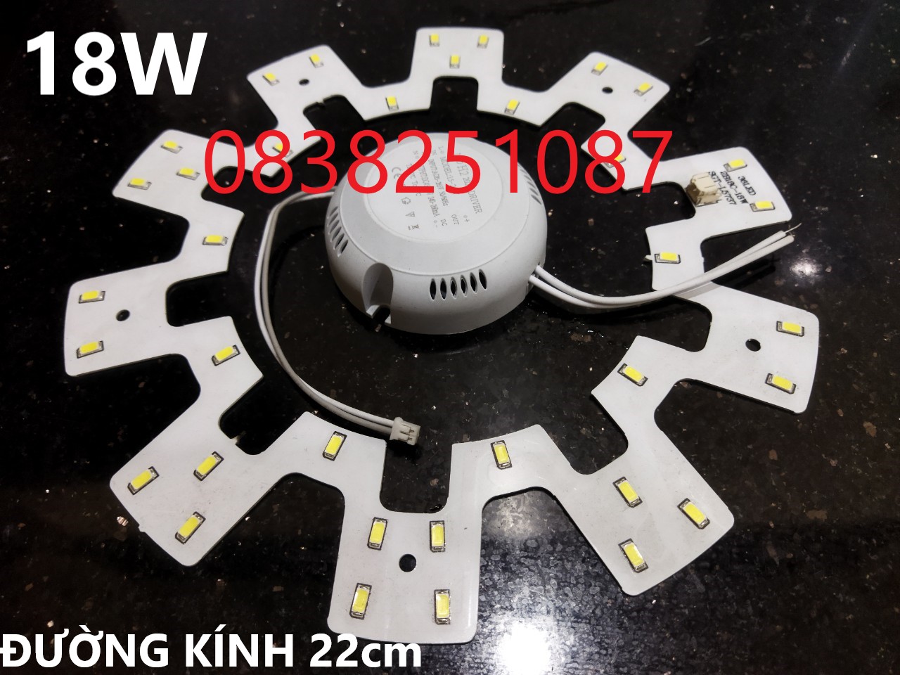 Bóng vòng led ốp trần 18W
