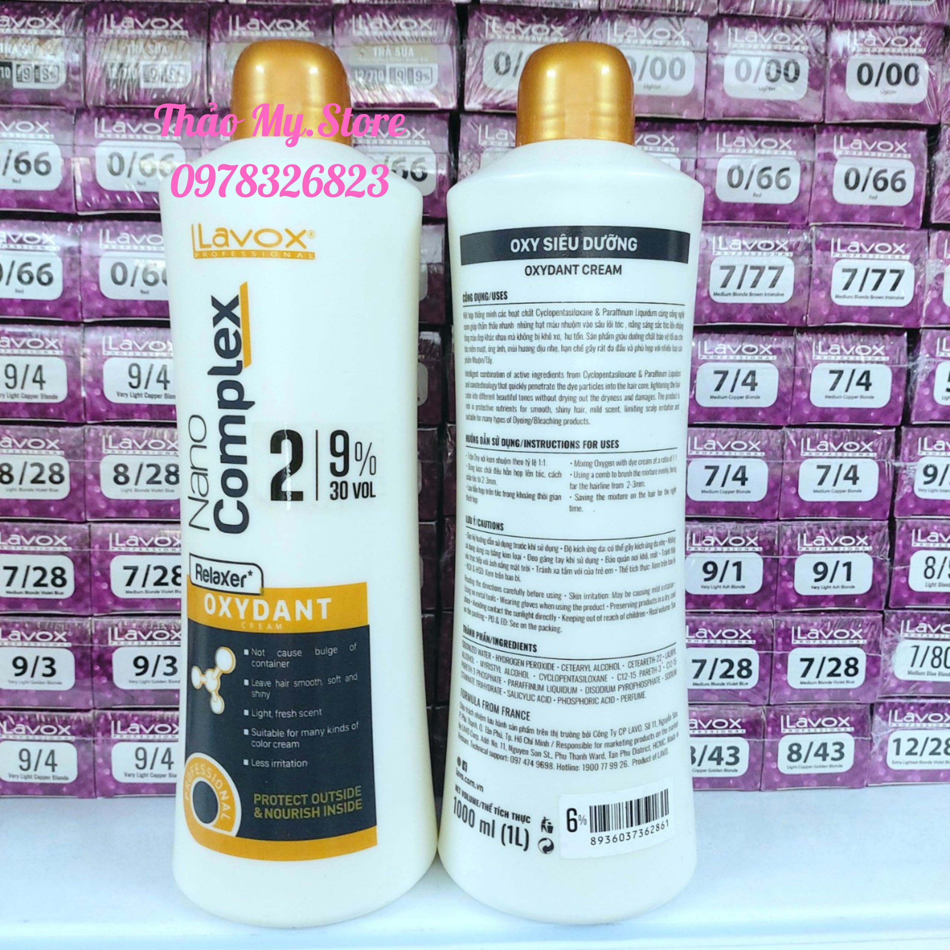 Oxy Trợ Nhuộm Lavox Nano Siêu Dưỡng 1000ml - Oxy thơm