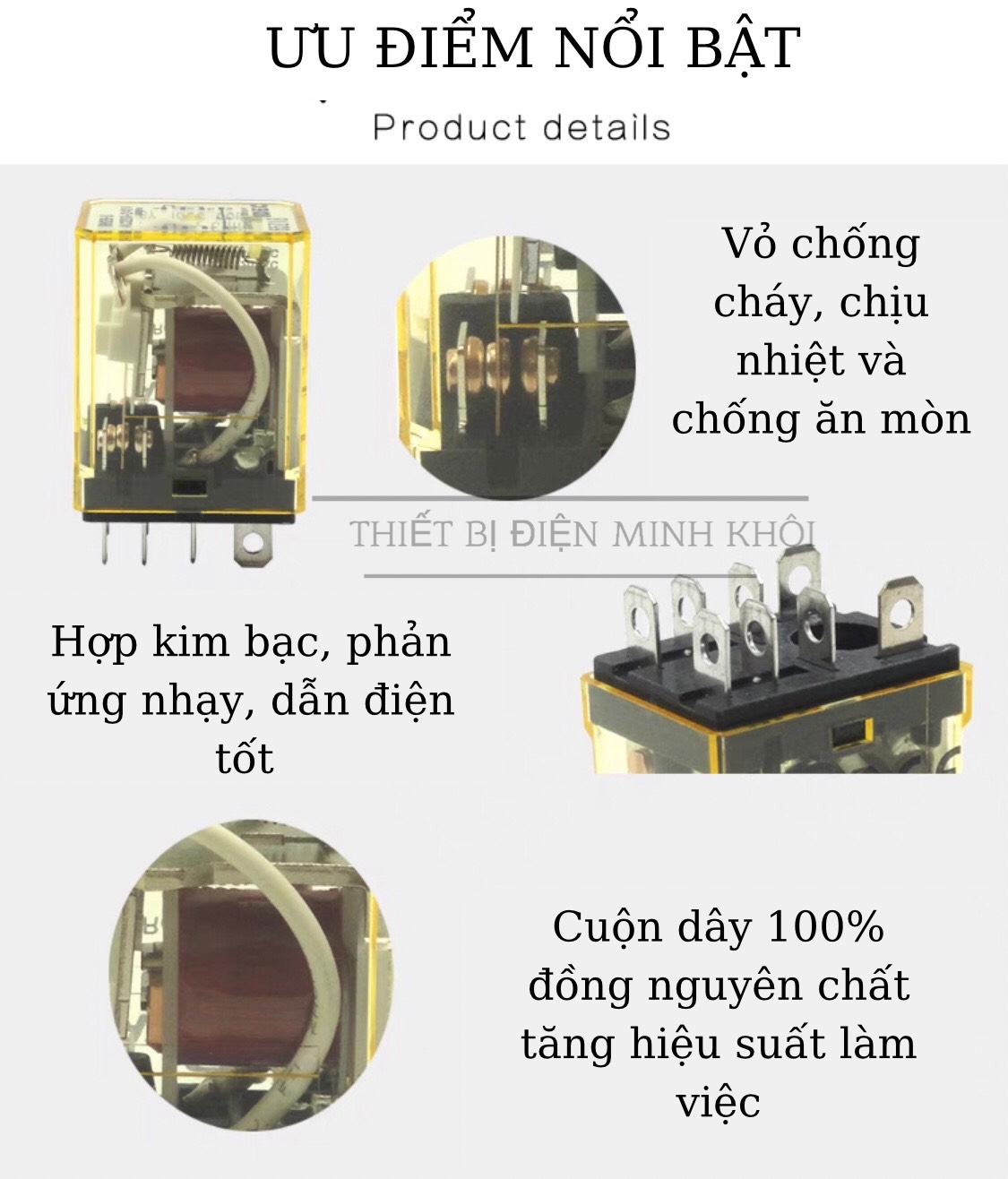 rơ le trung gian IDEC 220V, 24VDC,12VDC kèm đế
