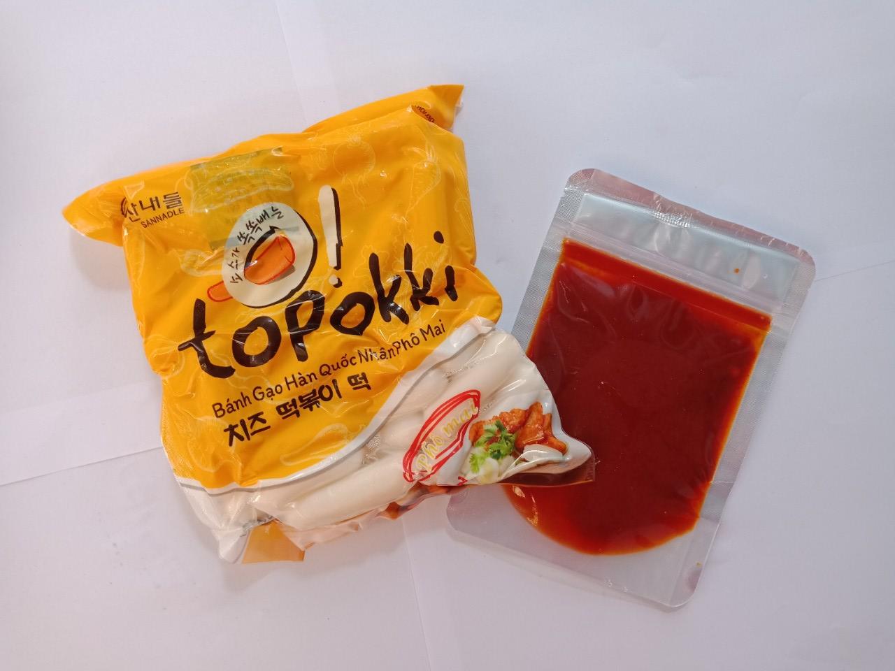 COMBO 500g BÁNH GẠO NHÂN PHÔ MAI KÈM 100G NƯỚC SỐT