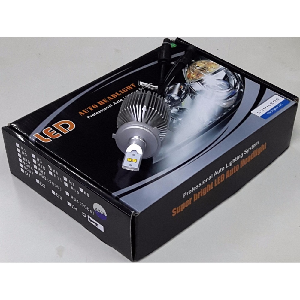 [BOSCH_Version 2018] Chân H4 - 01 Bóng đèn Led siêu sáng Lumileds (Màu Vàng Nắng - 4000 Kelvin).