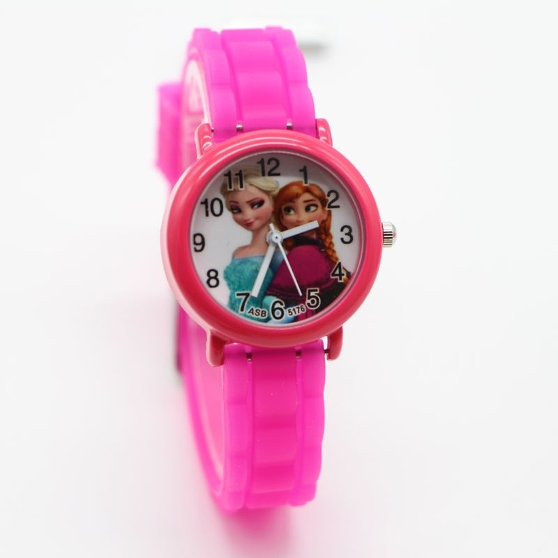 1 cái thời trang 3D Hoạt Hình Đồng Hồ trẻ em Trẻ Em Trẻ Em Bé Trai Elsa và Anna Dây Giày Silicone Đồng Hồ Đeo Tay Thạch Anh Đồng Hồ Relogio Đồng Hồ -quốc tế bán chạy