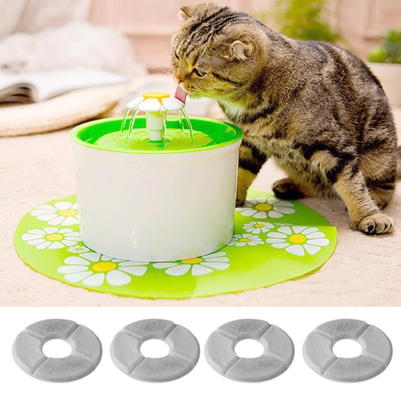 4 cái Nước Hình Thú Cưng Máy Thay Thế Bộ Lọc Hoa Máy Bộ Lọc Cho Thú Cưng Vòi Nước Uống Tự Động Nước-quốc tế
