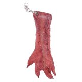 TH8224 -Móc khóa da cá sấu  màu nâu đỏ