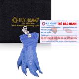 Móc khóa da cá sấu màu xanh dương TH8234