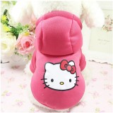 áo chó mèo cao cấp kiểu áo khoác nỉ hồng hình mèo kitty size xxl ( dành cho chó mèo 8 - 12 kg )2