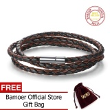 BAMOER Free Shpping Official Store Official Store 6 Color Wholesale Long Chain Adjustable Magnet Buckle Unisex Leather Bracelets for Women and Men Fashion Jewelry PI0063