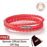 BAMOER Free Shpping Official Store Official Store Official Store 6 Color Wholesale Long Chain Adjustable Magnet Buckle Unisex Leather Bracelets for Women and Men Fashion Jewelry PI0063